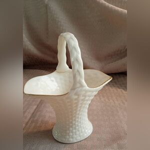 Lenox Small Weave Gold Trim Basket, 5" x 4" x 2 1/2",